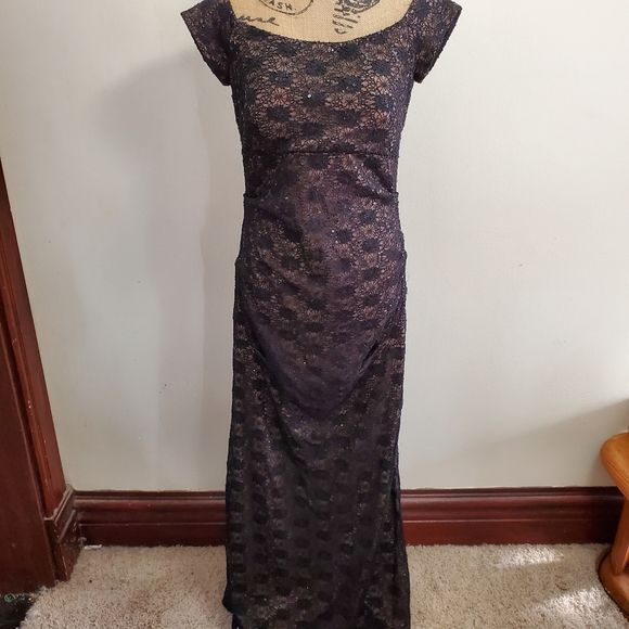 Alex Evenings Dresses & Skirts - 🌟HP🌟Alex Evenings Black Sequined Lace Gown